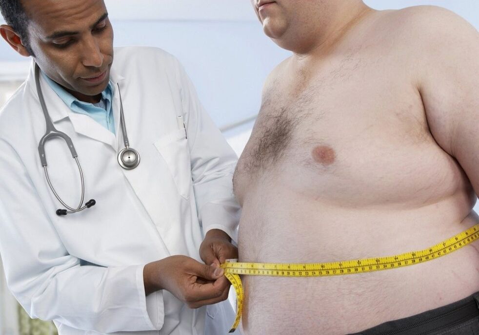 La obesidad es la causa de la potencia débil y un motivo para consultar a un médico.